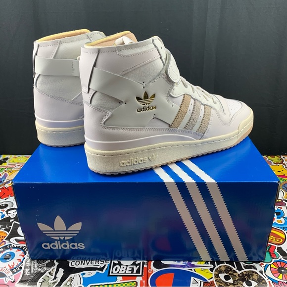 Adidas Forum 84 High Tops Neutral Tan Mens And Womens Size - Picture 2 of 16